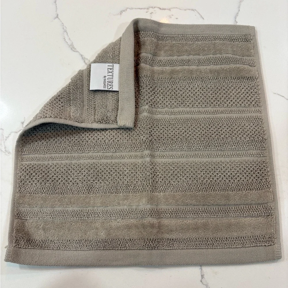 Ralph Lauren & Calvin Klein Wash Cloth Towels in Gray, Tan, Cream